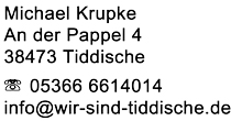 Verantwortliche Stelle Michael Krupke